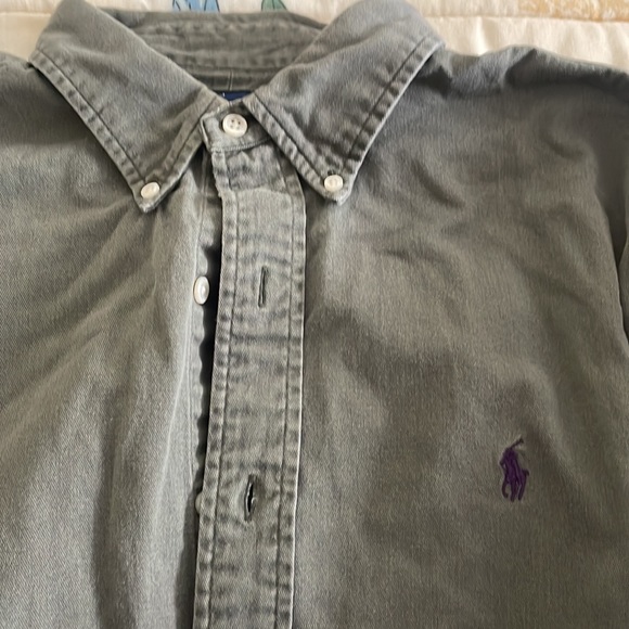 Mens Ralph Lauren polo button down shirt olive green size large - Picture 2 of 3